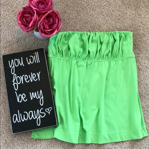 Lilly Pulitzer Tops - Lilly Pulitzer green strapless top. Sz M
